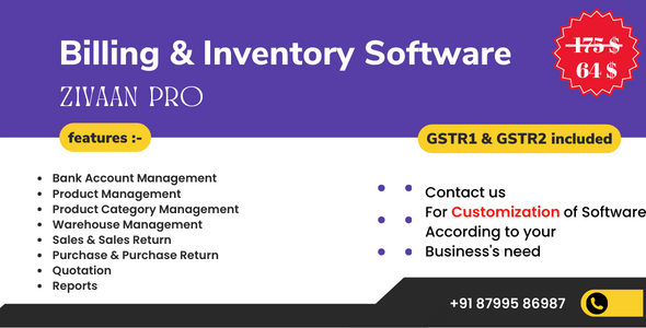 Zivaan PRO - Accounting | Inventory  (GST Compliance with GSTR1 & GSTR2 Integrated)