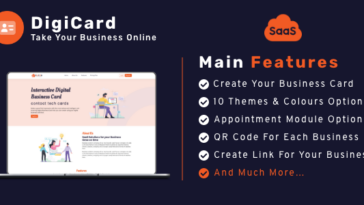 DigiCard SaaS - Multi Business Digital vCard Builder SaaS