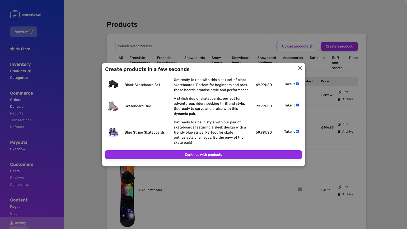 Ai-generated product listings