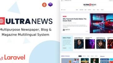 UltraNews - Laravel Newspaper, Blog Multilingual System with support AI Writer, Content Generator