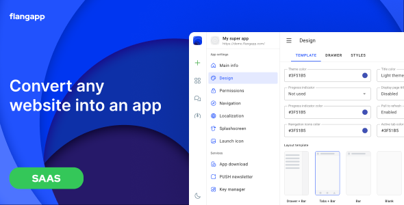 Flangapp - SAAS Online app builder from website